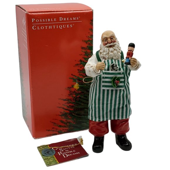 Dept 56 Possible Dreams Working Santa Ornament 714006 Vintage 7" Clothtique 1993 - Picture 3 of 10